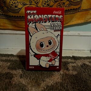 Coca-Cola Pop Mart Collectible Box - white plush with Coke can